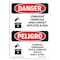 Signmission Safety Sign, OSHA, 10" Height, Rigid Plastic, Corrosive Chemicals Avoid Contact Spanish OS-DS-P-710-VS-1104 - alternate 1